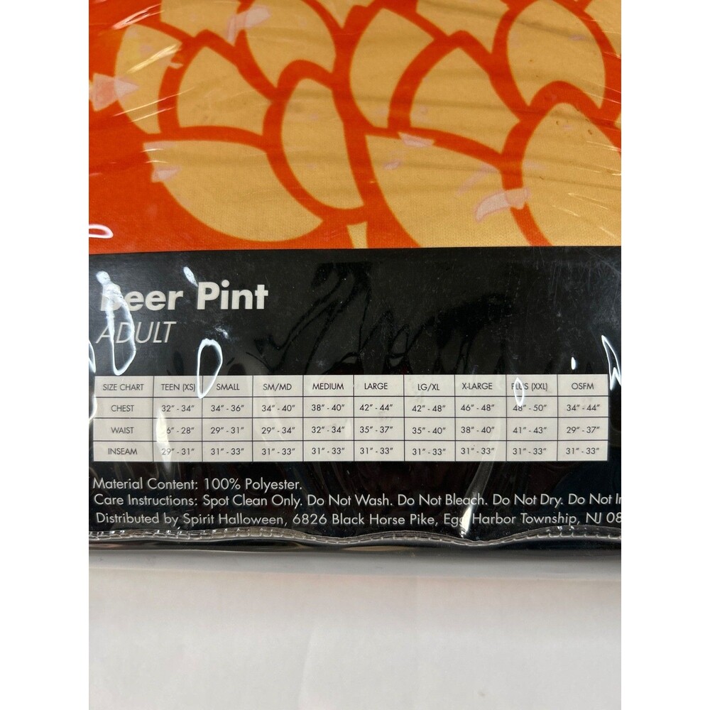 Spirit Halloween BEER PINT GLASS Party Costume Adult Unisex One Size - Picture 4 of 4